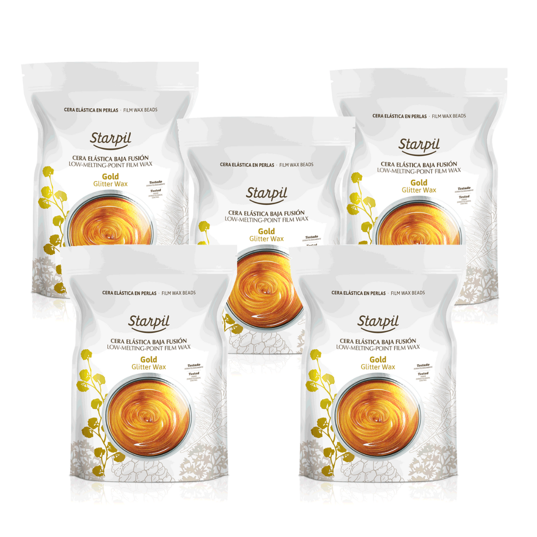 Gold Glitter Hard Wax (2.2lb - 22lbs)