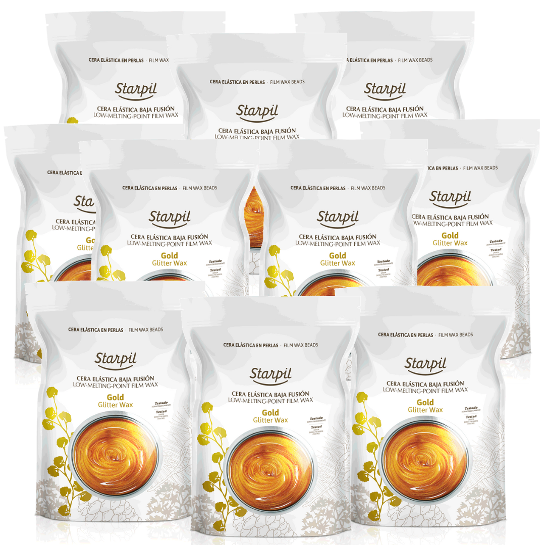 Gold Glitter Hard Wax (2.2lb - 22lbs)
