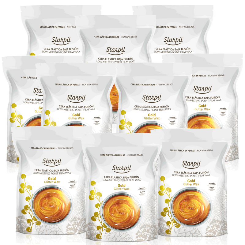 Gold Glitter Hard Wax (2.2lb - 22lbs)