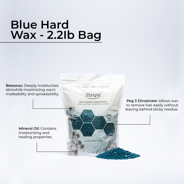 Blue Film Hard Wax Beads (500g - 30lb)