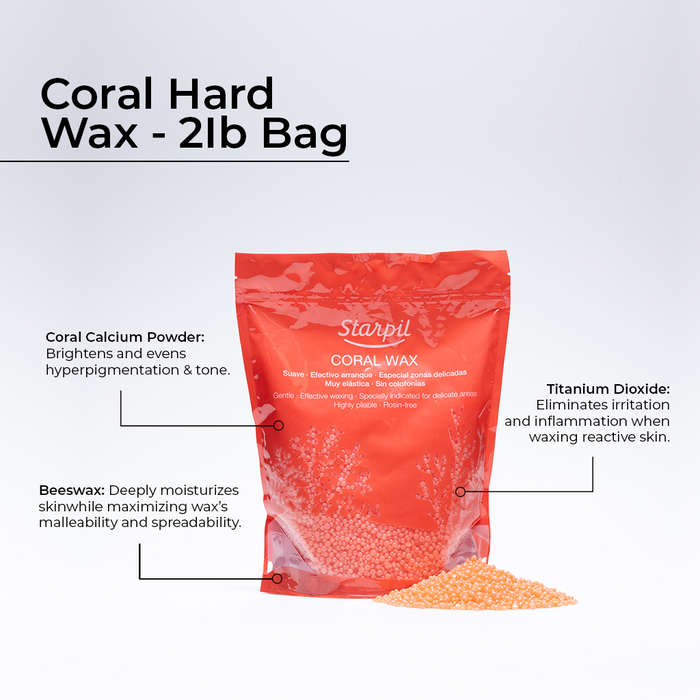 Coral Film Hard Wax Microbeads - 2.2lb